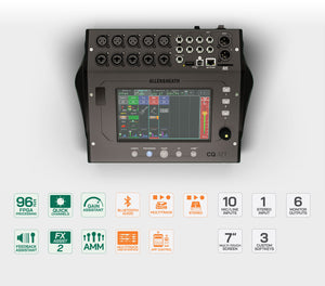 Allen & Heath CQ-12T Digital Mixer with 7" Touchscreen and Bluetooth connectivity