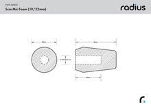 Load image into Gallery viewer, Radius Windshields - Shotgun Mic Foam Windscreen, 5cm STD Hole (FWS-00001)
