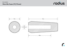 Load image into Gallery viewer, Radius Windshields - Shotgun Mic Foam Windscreen, 10cm STD Hole (FWS-00025)
