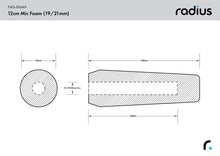 Load image into Gallery viewer, Radius Windshields - Shotgun Mic Foam Windscreen, 12cm STD Hole (FWS-00049)
