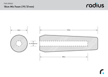 Load image into Gallery viewer, Radius Windshields - Shotgun Mic Foam Windscreen, 18cm STD Hole (FWS-00063)
