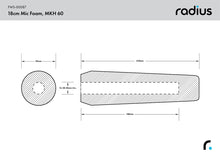 Load image into Gallery viewer, Radius Windshields - Shotgun Mic Foam Windscreen, MKH 60 (FWS-00087)
