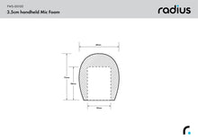 Load image into Gallery viewer, Radius Windshields - Handheld Mic Foam Windscreen, 3.5cm x 50mm Hole (FWS-00100)
