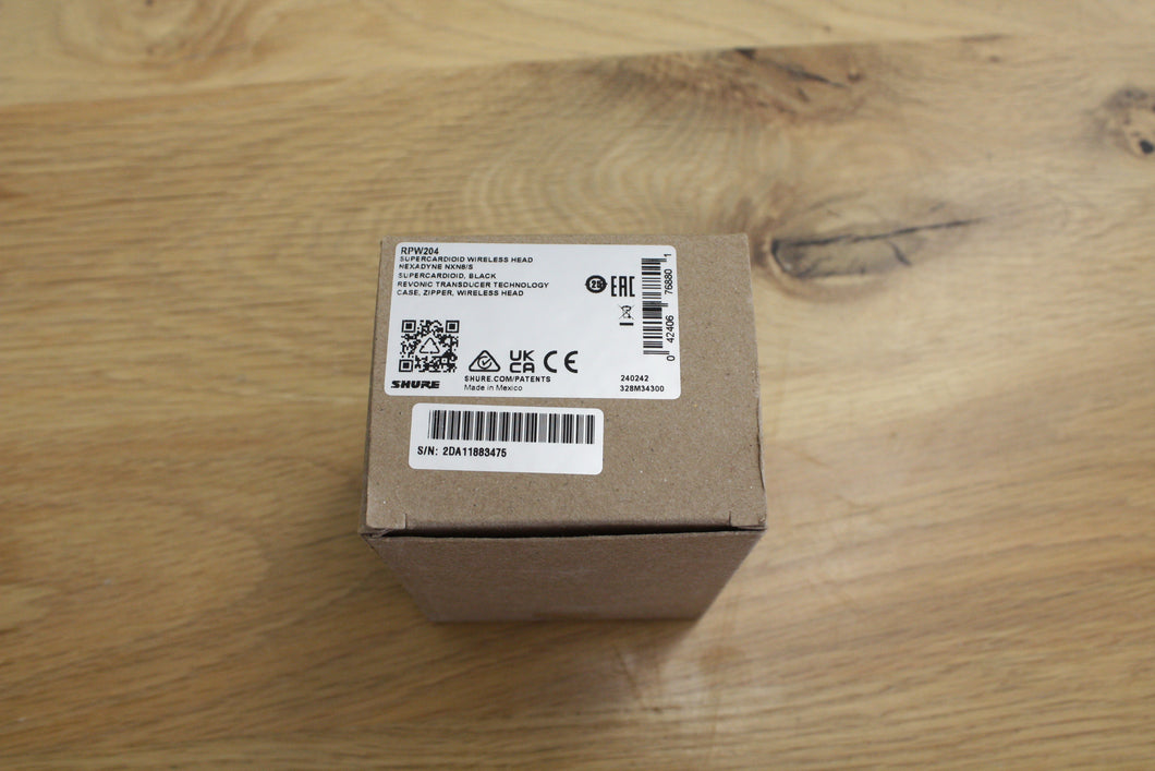 Demo Shure RPW204 Nexadyne 8/S Supercardioid Wireless Capsule