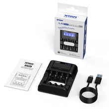 Load image into Gallery viewer, XTAR L4 Pro - Smart Charger for AA/AAA 1.2V Ni-MH and 1.5V Lithium Battery
