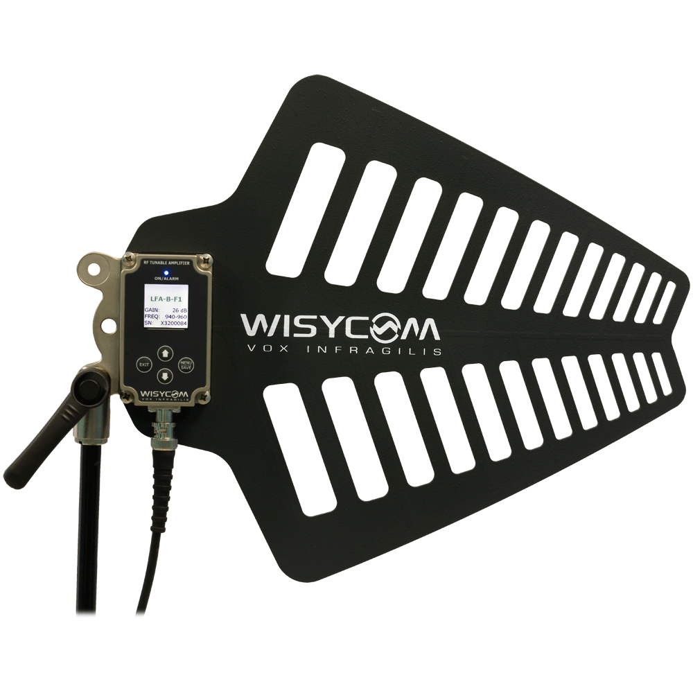 Wisycom LFA-N-F2 (N Connector) Ultra-Wideband Active Antennna W/Remote Control Filters