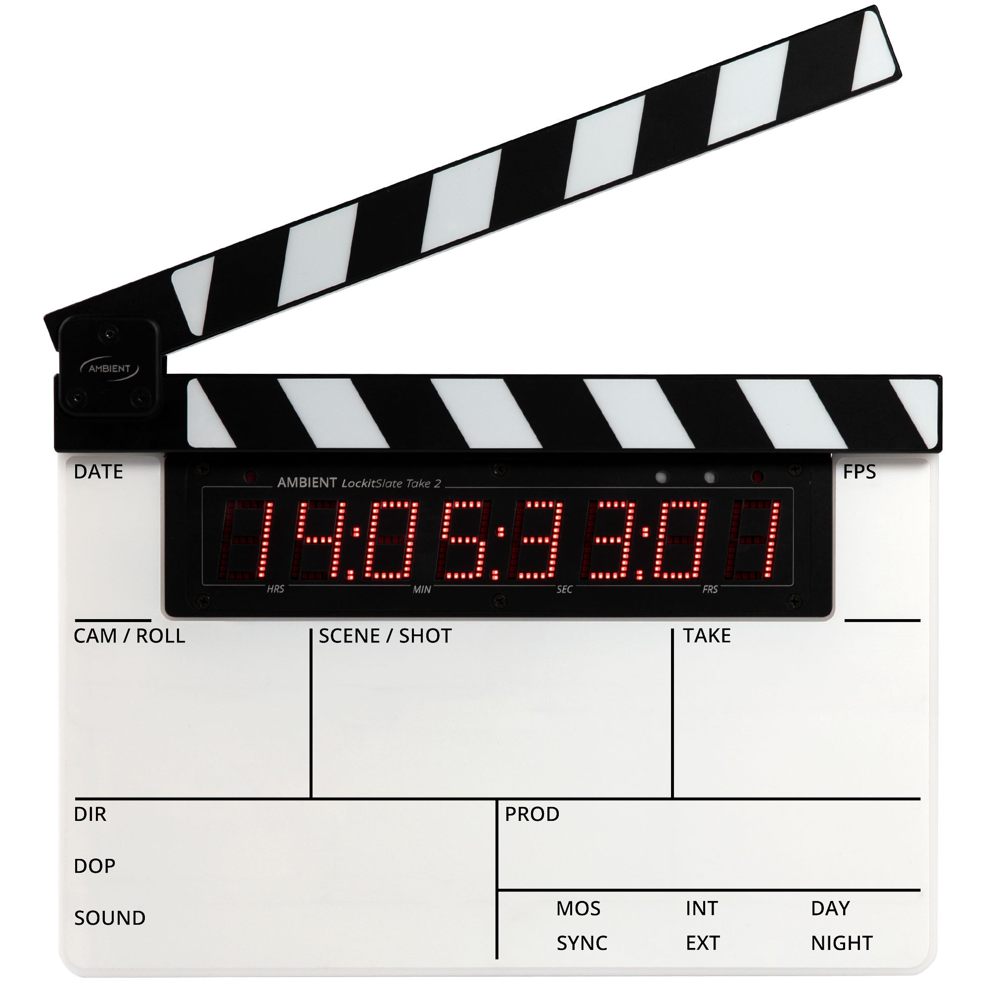 Ambient Lockit Slate Take 2 Modular Timecode Slate (Plastic Clapsticks