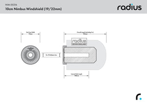 Radius Windshields - 10cm Nimbus Windshield (19/22) (NIM-00216)