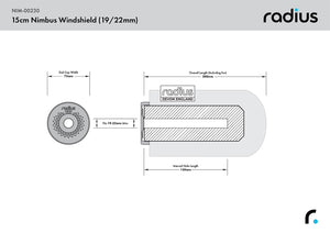 Radius Windshields - 15cm Nimbus Windshield (19/22) (NIM-00230)