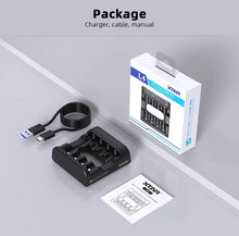 Load image into Gallery viewer, XTAR L4 Charger for 1.5V lithium &amp; 1.2V NIMH AA/AAA Batteries
