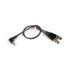 Lectrosonics MCSRTRS-Cable, 2) Ta3F To 1) Trs, 12" For Camera Inputs