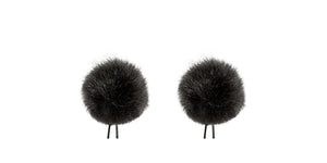 Bubblebee-Twin Windbubbles L01-Mini Imitation-Fur Windscreen Set (2) For 3mm-4mm Lav Mics