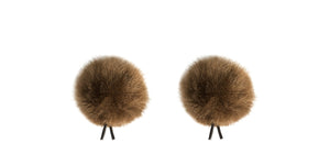 Bubblebee-Twin Windbubbles L01-Mini Imitation-Fur Windscreen Set (2) For 3mm-4mm Lav Mics