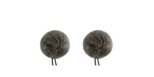 Bubblebee-Twin Windbubbles L01-Mini Imitation-Fur Windscreen Set (2) For 3mm-4mm Lav Mics