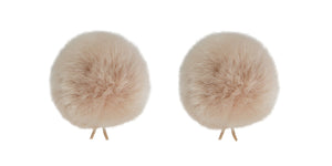 Bubblebee-Twin Windbubbles L03-Mini Imitation-Fur Windscreen Set For 5mm-9mm Lav Mics