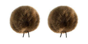 Bubblebee-Twin Windbubbles L04-Mini Imitation-Fur Windscreen Set For 8mm-13mm Lav Mics