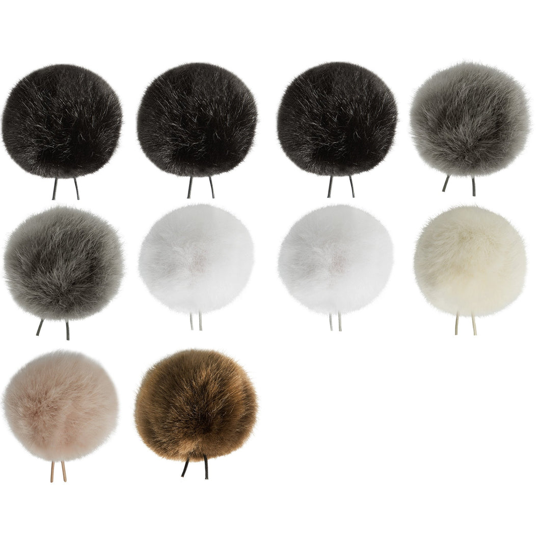 Bubblebee-Windbubble All-Stars Mini Imitation-Fur Windscreen Set For 8mm-13mm Lav Mics  (10-Pack)