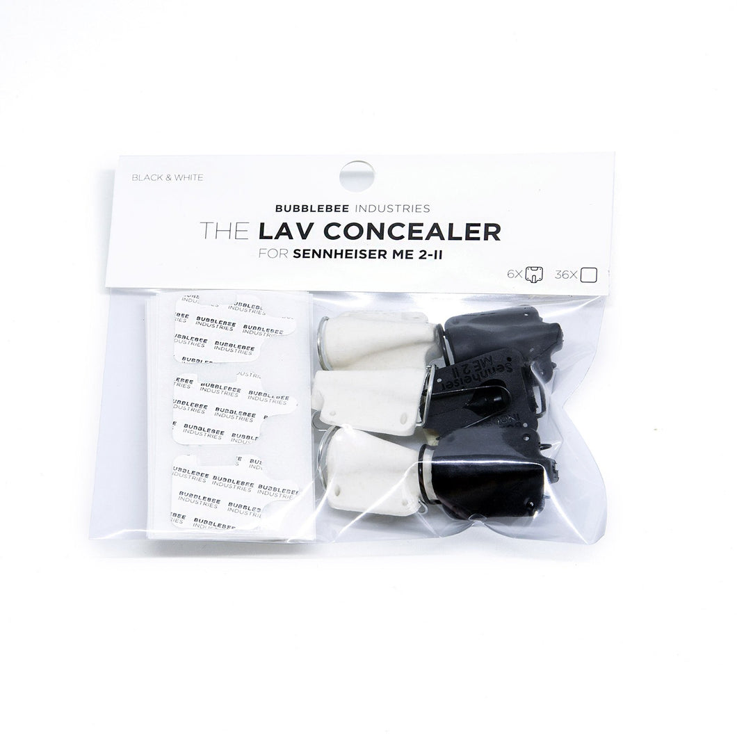 Bubblebee-Lav Concealer For Sennheiser ME2-II, 6-Pack (3 of Each Color)