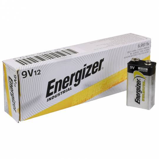 Energizer Industrial Alkaline 9 Volt (Box of 12)