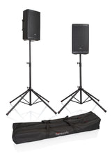 Load image into Gallery viewer, Gator Frameworks Two Quad Base Speaker Stands W/Carrying case
