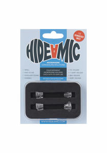 Hide-a-mic set 4 different holders in case. For Senneheiser MKE2 - 4-Sets