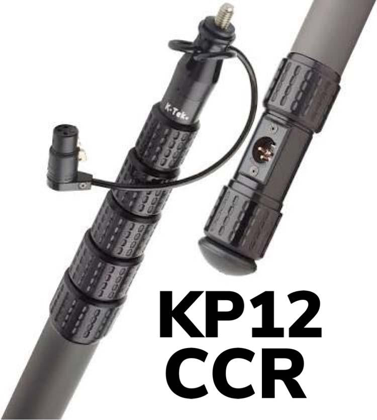 K-Tek KP12CCR - KlassicPro 12' Graphite Boompole, internal coiled cable side exit