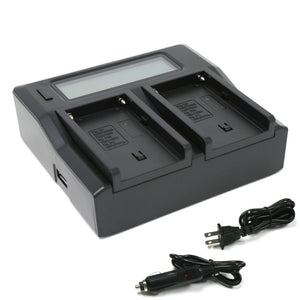 Wasabi Power LCH-DC-FM50 Dual LCD Battery Charger