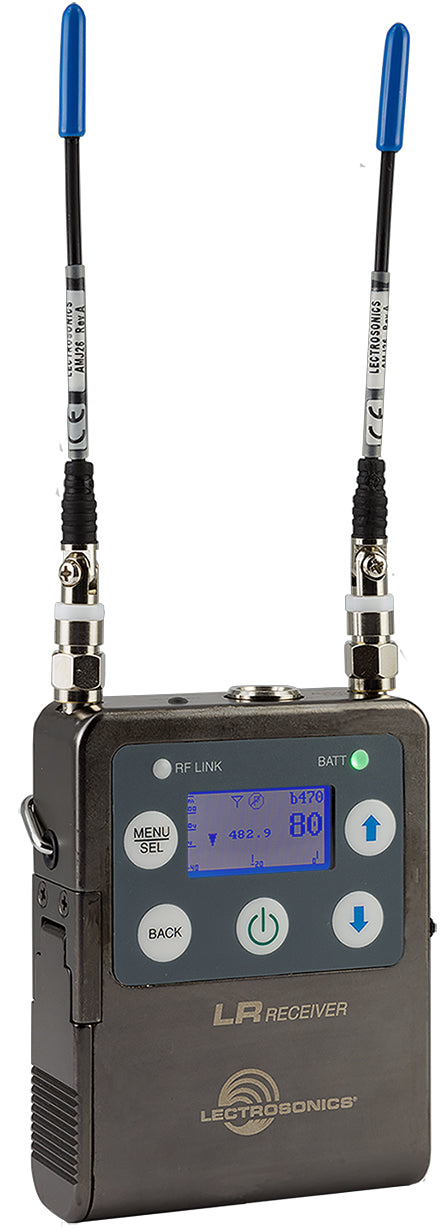 Lectrosonics LR-Miniature Digital Hybrid Receiver, 75 Mhz Tuning Range, 2 AA