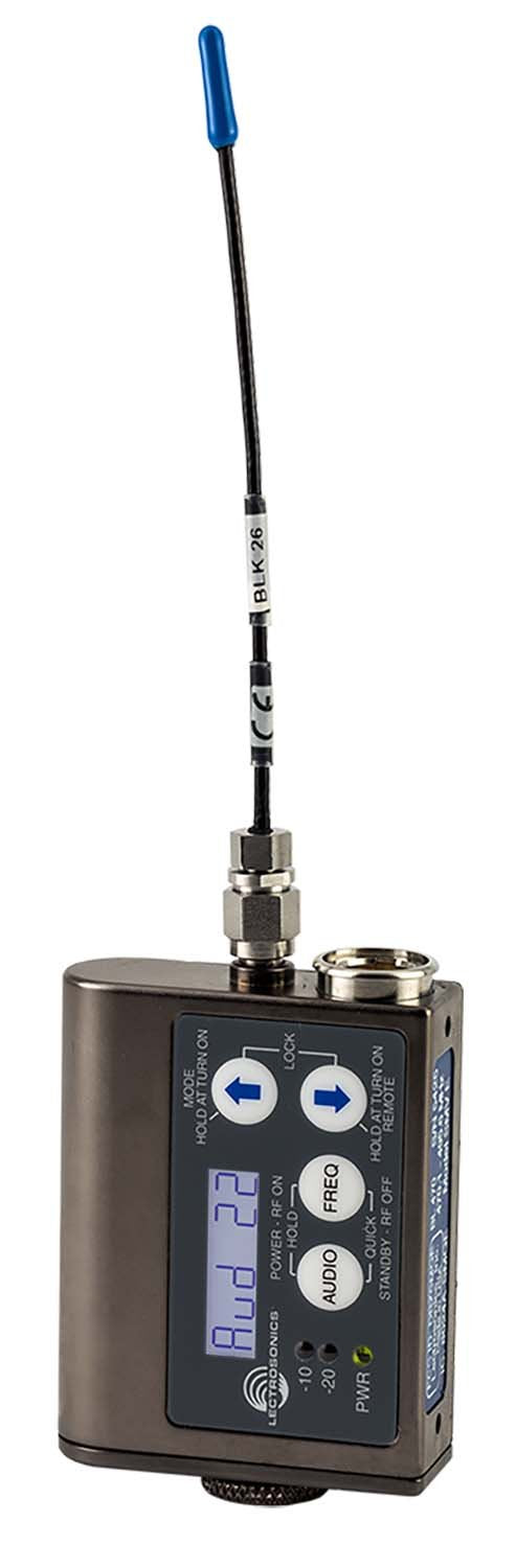 Lectrosonics SMV-Super Mini Transmitter, 50, 100, 250 Mw, With Pouch, BkLT Lcd