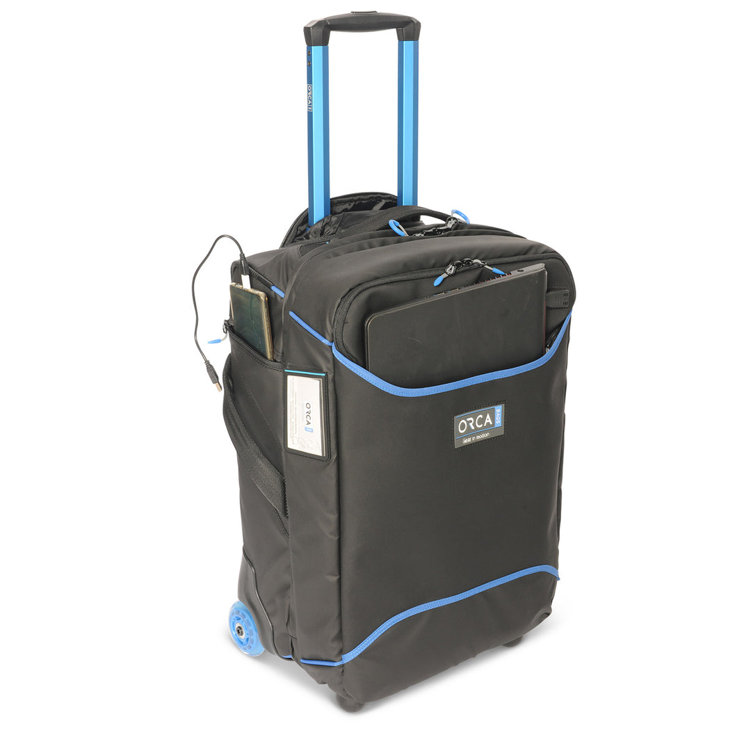 Orca OR-84,  bags traveler Rolling suit case. On board with USB portal and up to 17