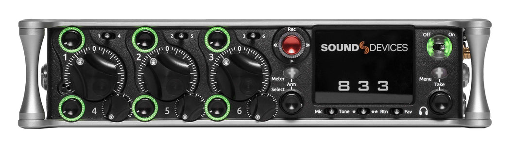 *Sound Devices 833 8-Channel / 12-Track Multitrack Field Recorder