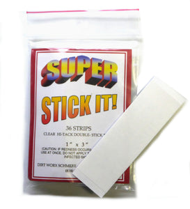 Dirt Worx Super Stick It 1" X 3" Double Sided Tape - Pack of 36 Strips