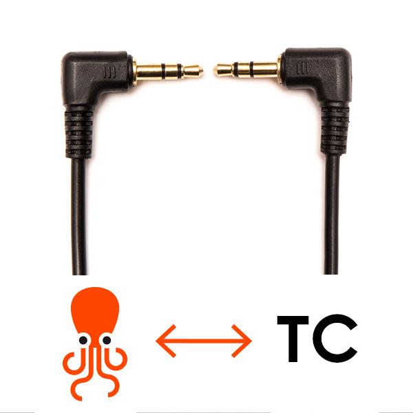 Tentacle Sync C07 - Tentacle to DSLR 3.5mm Mini-Jack Cable (Right-Angle, 12