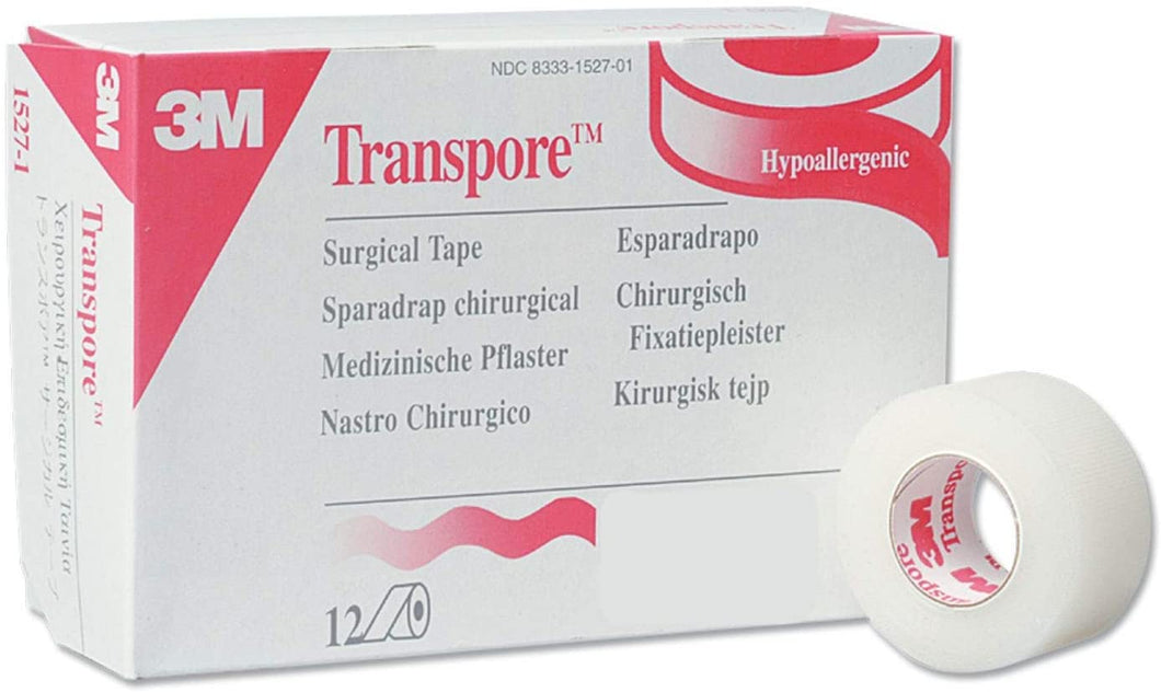 3M Transpore Medical Tape (12 Rolls)